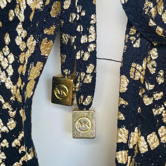 Michael Kors Snakeskin-Print Cold-Shoulder Top Blouse - Picture 6 of 11